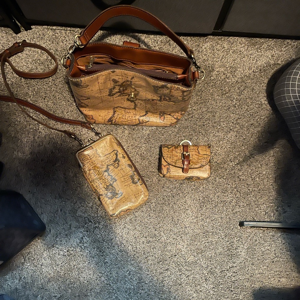Patricia Nash European Map bag set